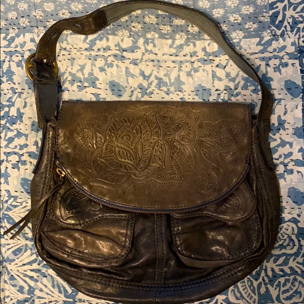Vintage Lucky Brand Embossed Stash Bag